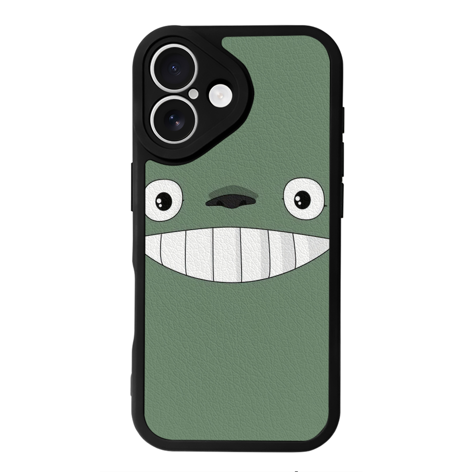 （画像用） となりのトトロ 草壁メイ 草壁サツキ My Neighbor Totoro Satsuki Kusakabe Mei Kusakabe 【iPhone 16シリーズ対応】シリコンスマホケース（レザー調） 材質：シリコン